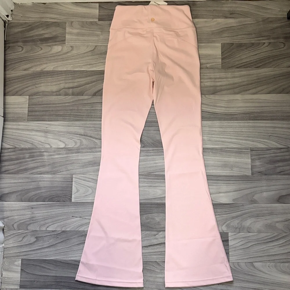 Pink & Rose Gold Lululemon Define Jacket + Align HR Flared Pants Size 4 - Picture 7 of 8
